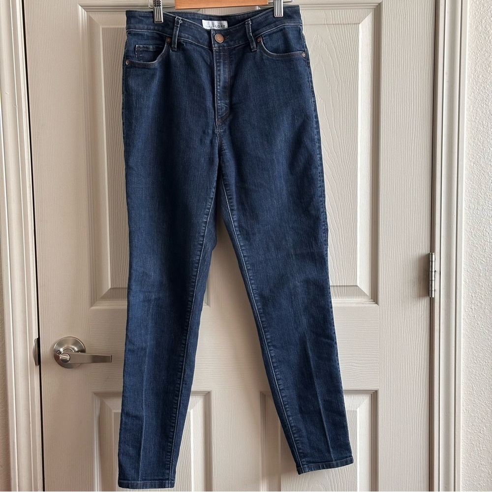 LOFT Blue Curvy High Waist Skinny Ankle Jeans Women’s Size 27